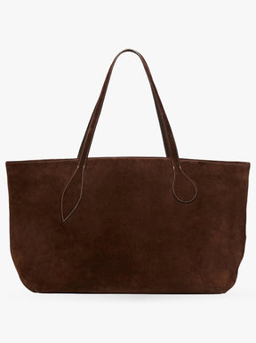 Mega Sprout Tote dark brown suede