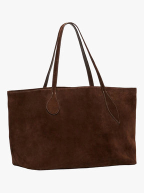 Mega Sprout Tote dark brown suede