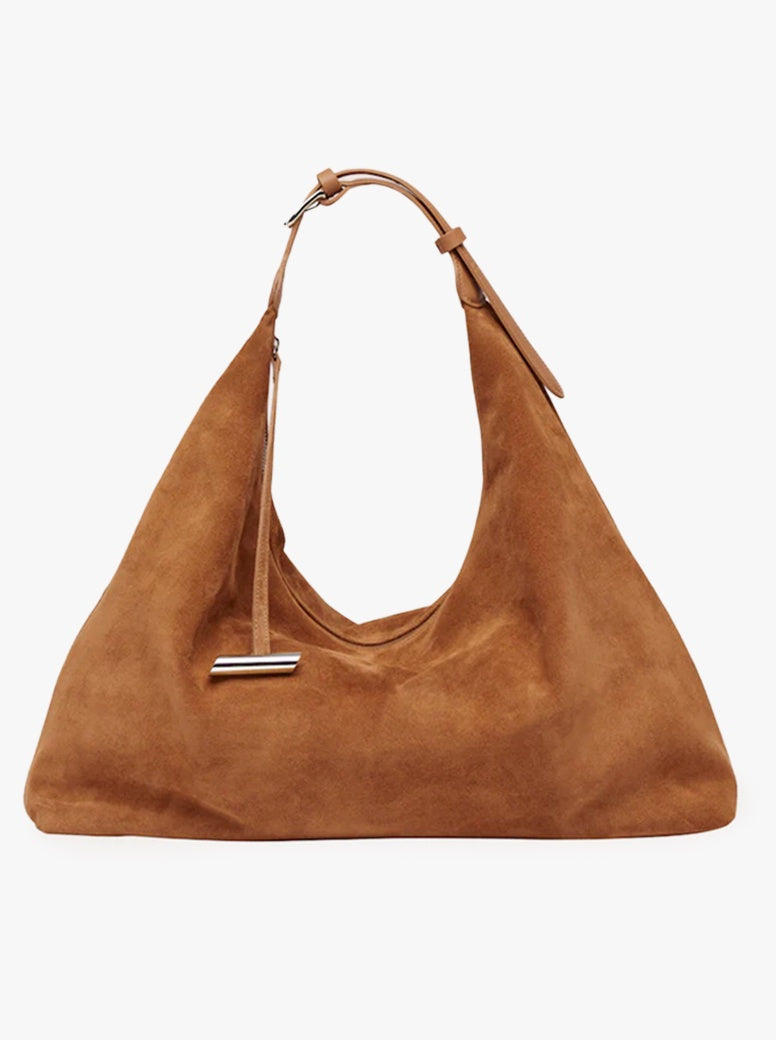 Pillow Hobo tan suede