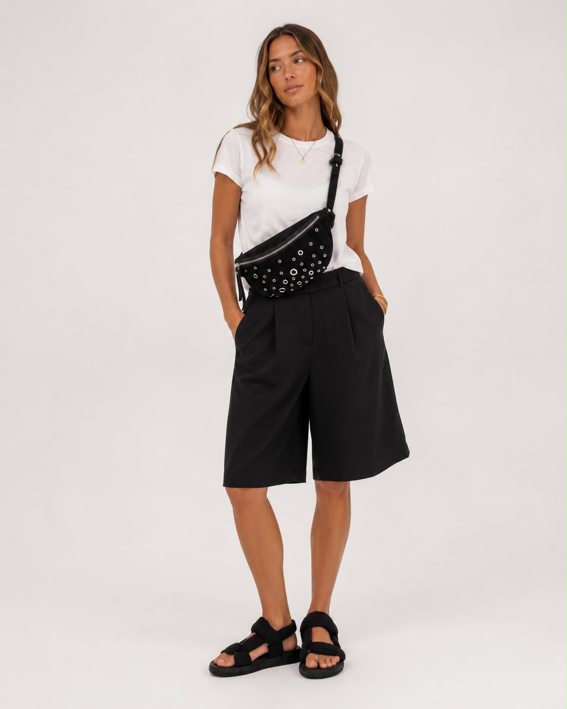 Swing black satin