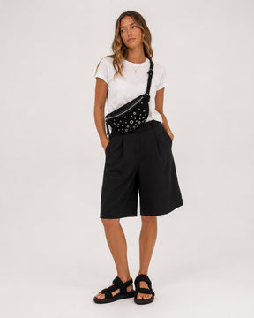 Swing black satin